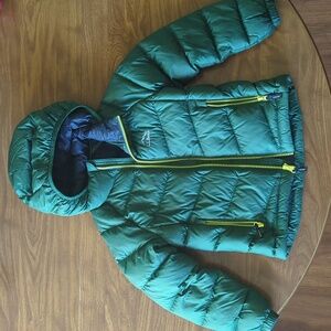L.L. Bean Kids Forest Green Puffer Coat
